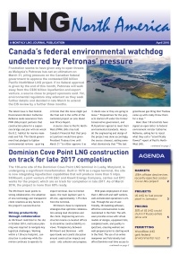LNG North America – April 2016