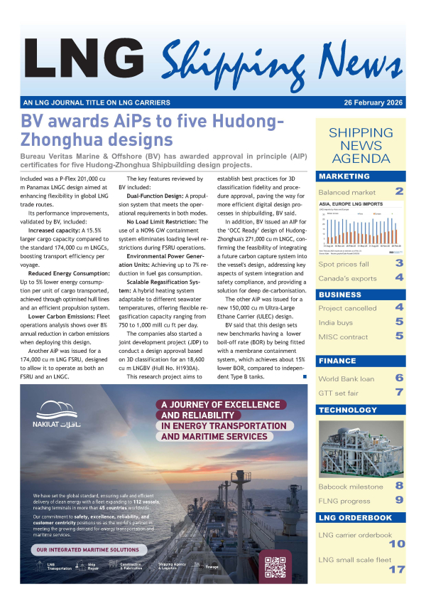 LNG Shipping News - 26 Feb 2026