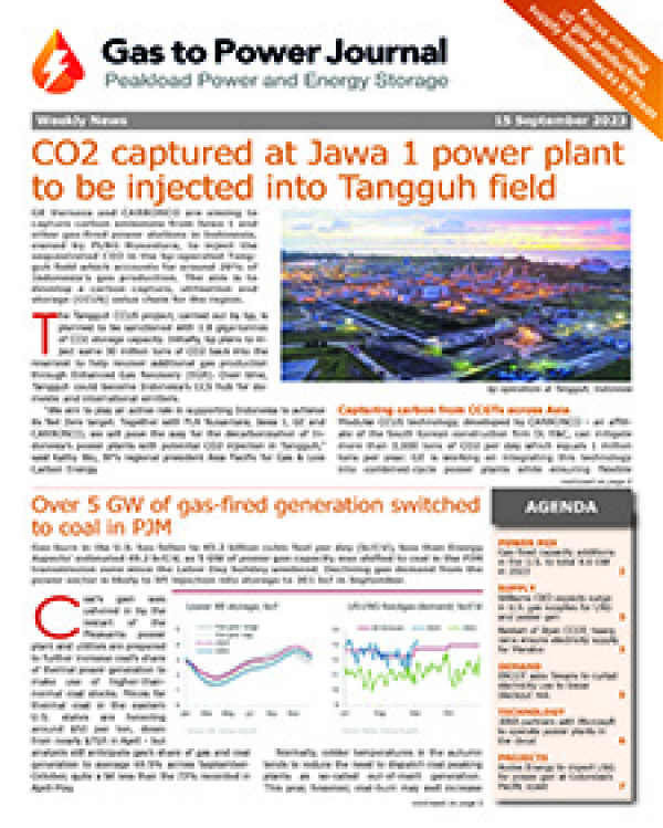 Gas to Power – September 15, 2023