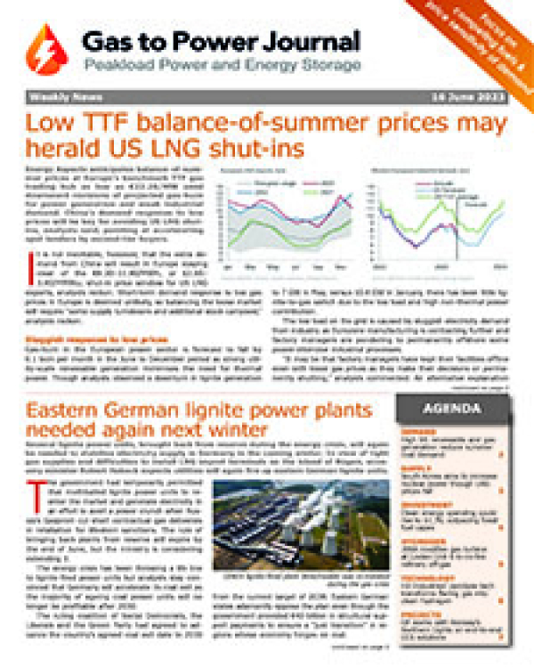 Gas to Power – June 16, 2023