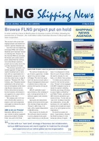 LNG Shipping News - 31 March 2016