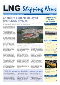 LNG Shipping News - 21 January 2016