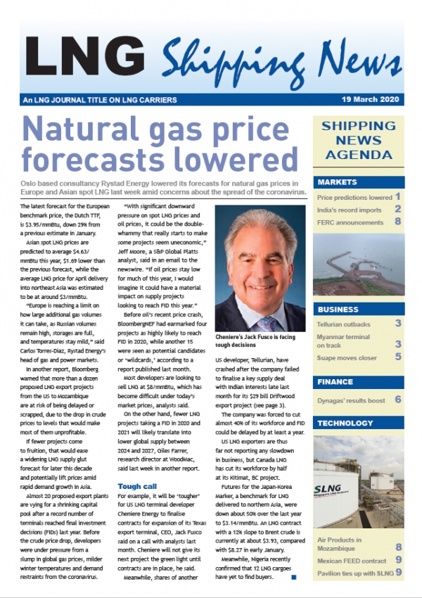 LNG Shipping News - 19 March 2020