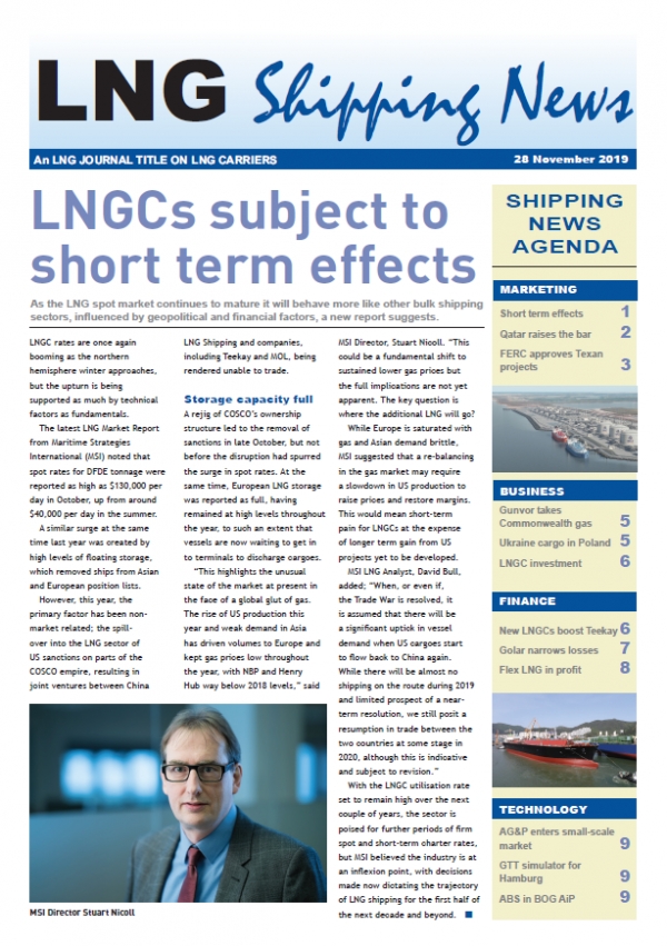 LNG Shipping News - 28 November 2019