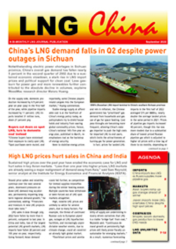 LNG China – September 2022