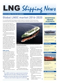 LNG Shipping News - 29 September 2016