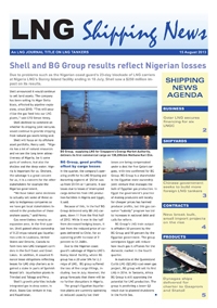 LNG Shipping News - 15 August 2013