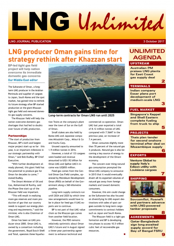 LNG Unlimited – 3 October 2017