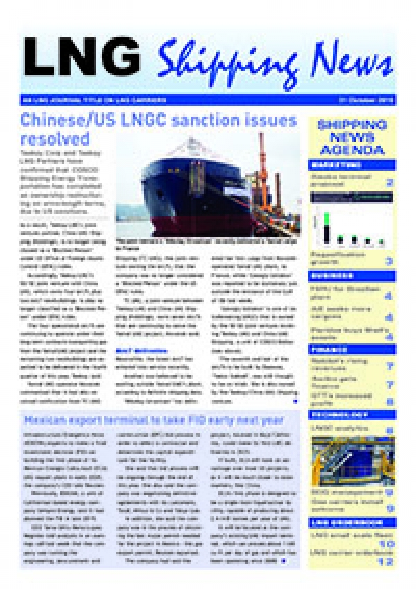 LNG Shipping News - 31 October 2019